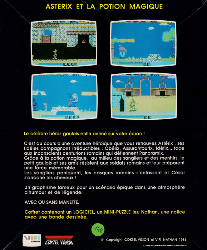 Asterix and the Magic Cauldron — box-2D-back (FR)