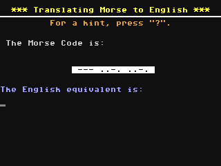 Morse Code — ss (WOR)