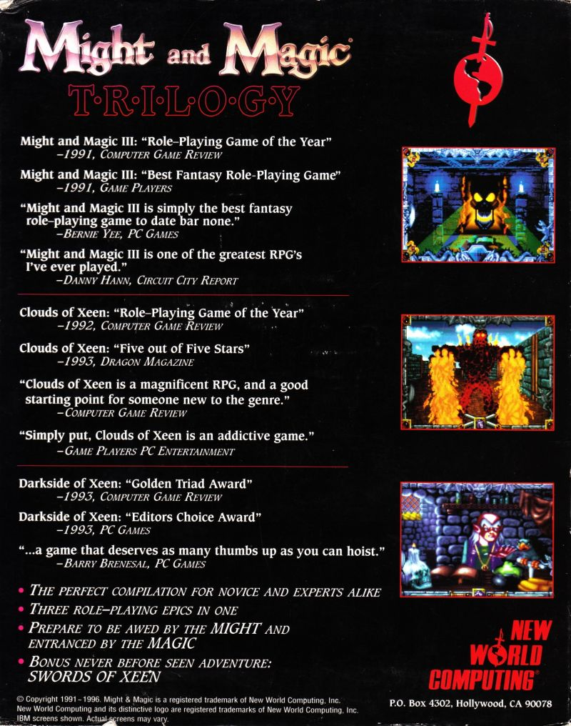 Might And Magic : Swords Of Xeen — box-2D-back (WOR)