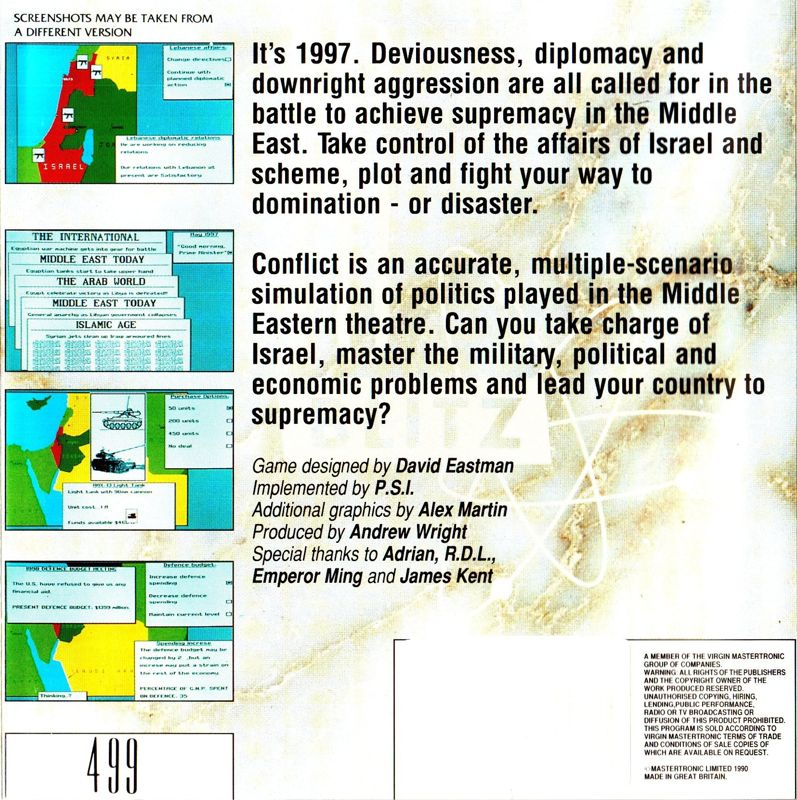 Conflict - Middle East Political Simulator — box-2D-back (EU)