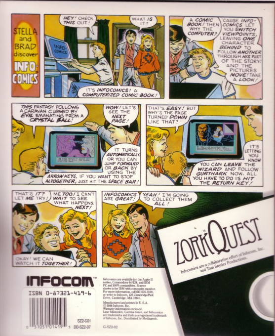 ZorkQuest - The Crystal of Doom — box-2D-back (US)