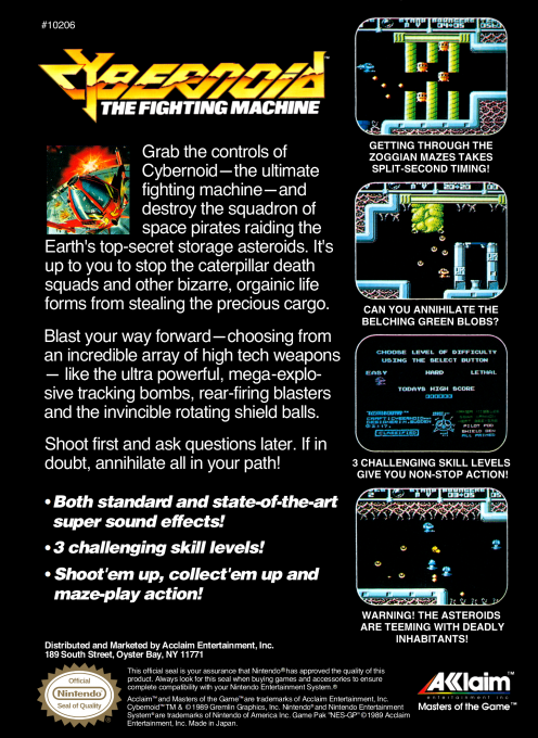 Cybernoid - The Fighting Machine — box-2D-back (US)