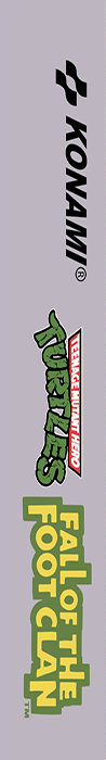 Teenage Mutant Ninja Turtles - Fall Of The Foot Clan — box-2D-side (FR)