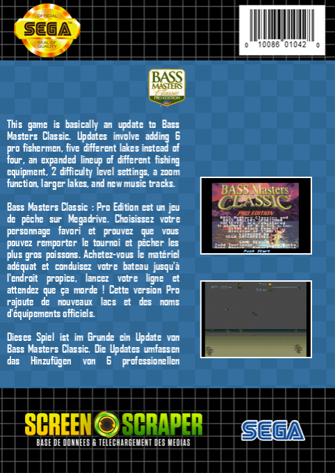 Bass Masters Classic - Pro Edition — box-2D-back (SS)