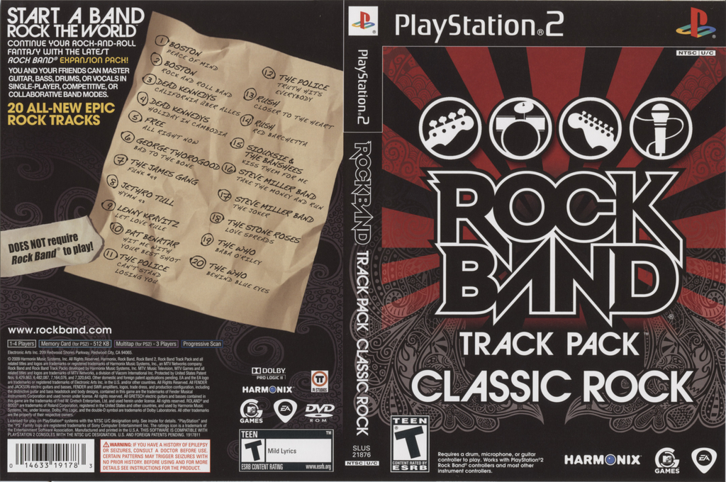 Rock Band - Classic Rock Track Pack — box-texture (US)