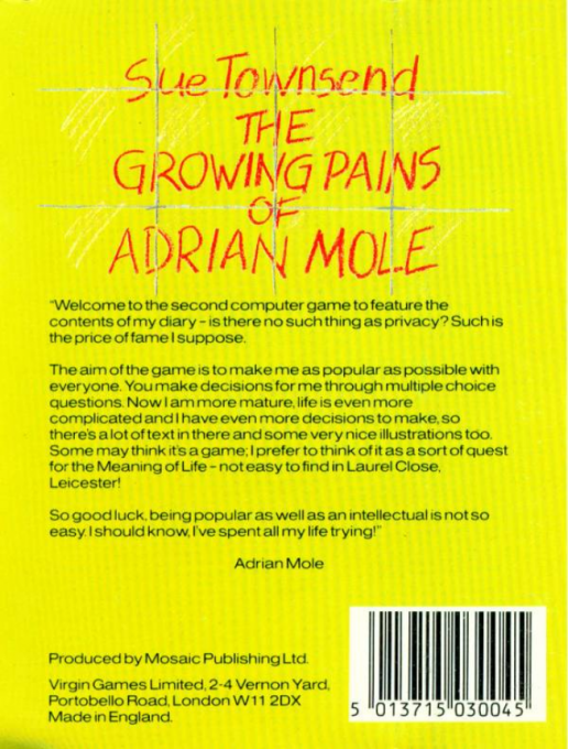 Growing Pains Of Adrian Mole, The — box-2D-back (EU)