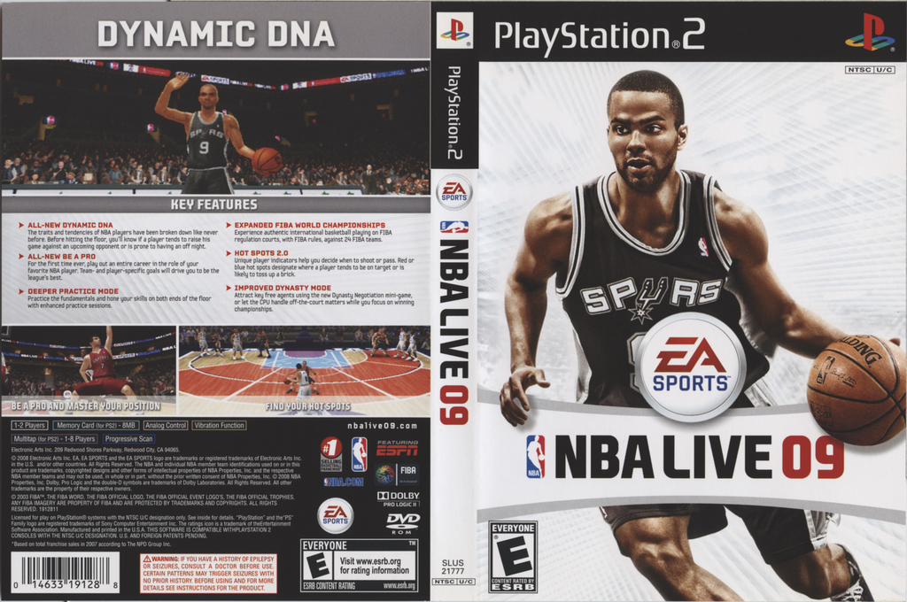 NBA Live 09 — box-texture (US)
