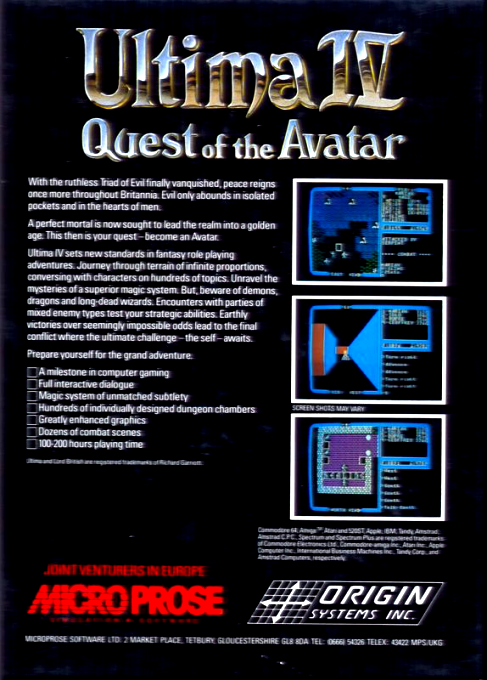 Ultima 4 - Quest Of The Avatar — box-2D-back (EU)