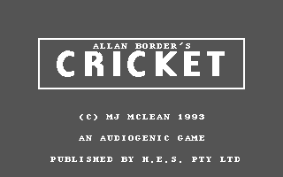 Allan Border's Cricket — sstitle (WOR)
