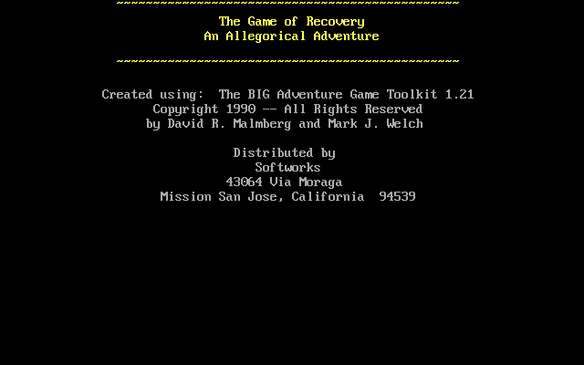 The Game of Recovery box art