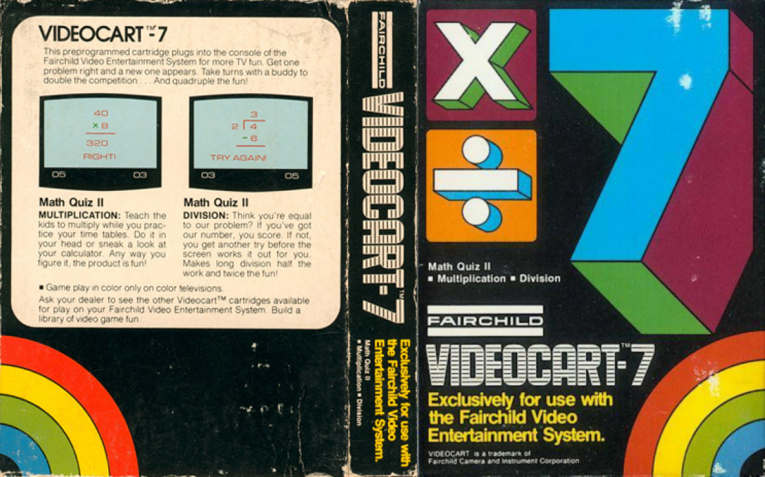 Videocart-7 - Math Quiz 2 - Multiplication, Division — box-texture (US)