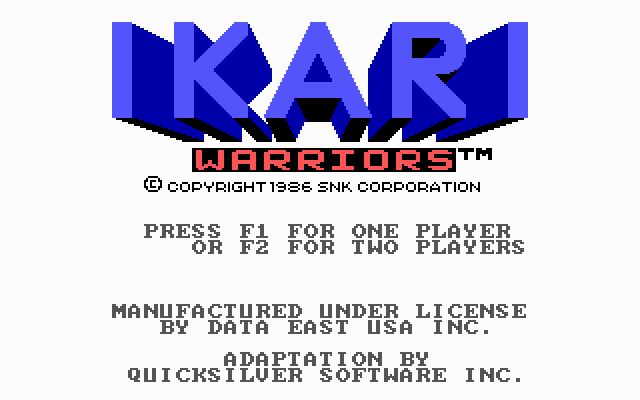 Ikari Warriors — sstitle (US)
