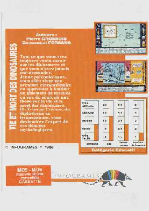 Vie Et Mort Des Dinosaures — box-2D-back (WOR)