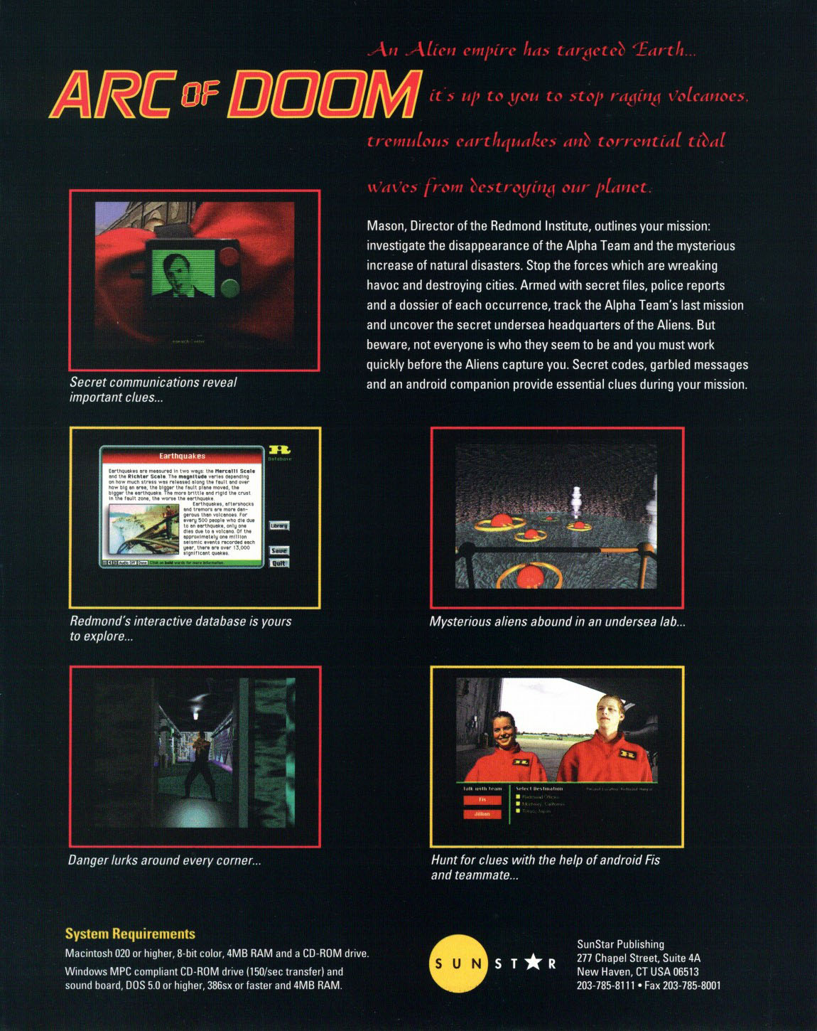 Arc of Doom — box-2D-back (US)