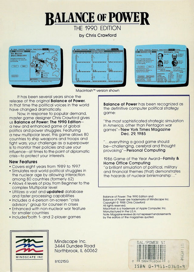 Balance of Power - The 1990 Edition — box-2D-back (EU)