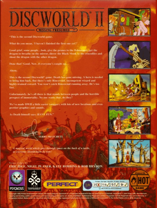 Discworld II: Mortality Bytes! — box-2D-back (EU)