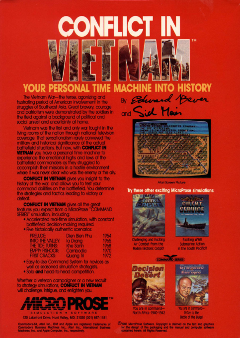 Conflict In Vietnam — box-2D-back (US)