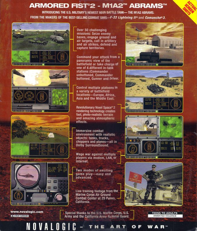 Armored Fist 2 — box-2D-back (US)