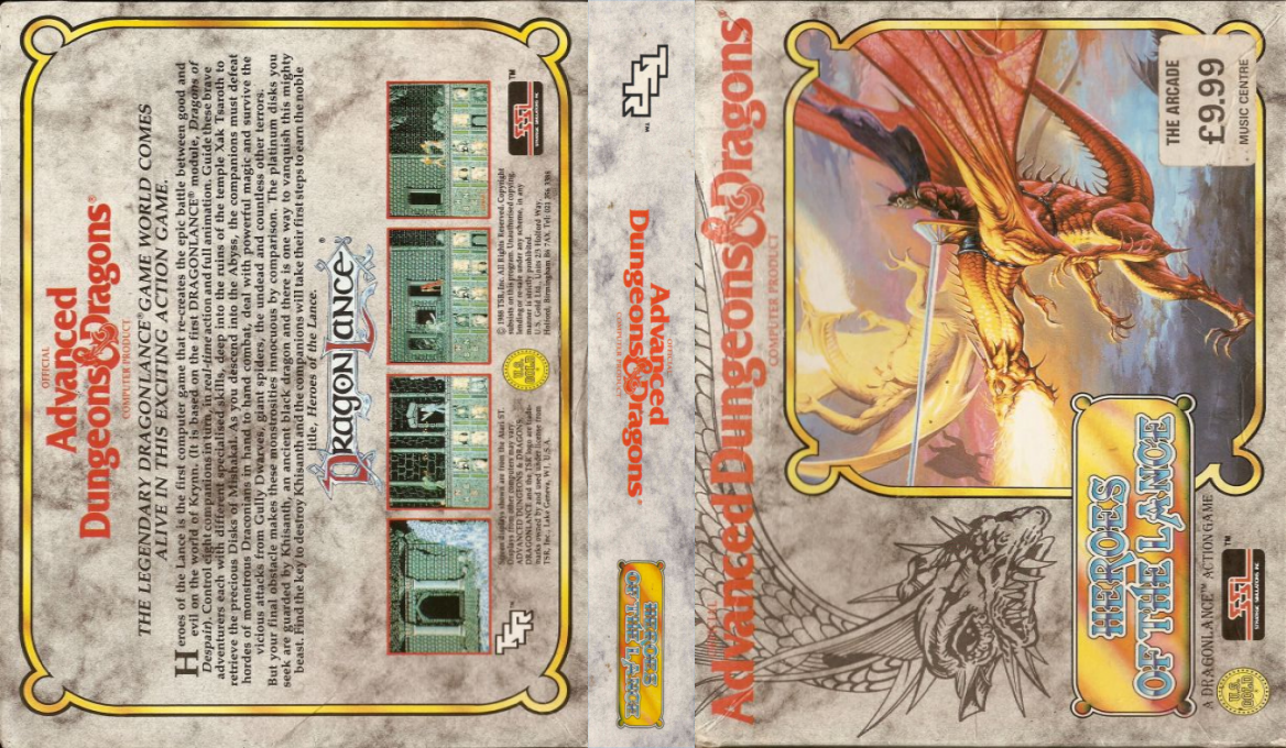 Advanced Dungeons & Dragons - Heroes of the Lance - A DragonLance Action Game — box-texture (EU)
