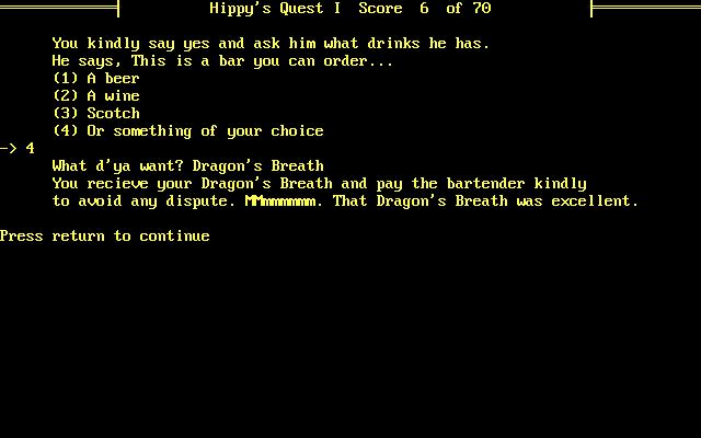 Hippy's Quest I: PEACE MAN — ss (WOR)
