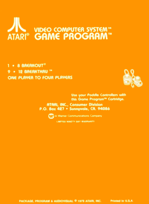 Breakout - Breakaway IV — box-2D-back (US)