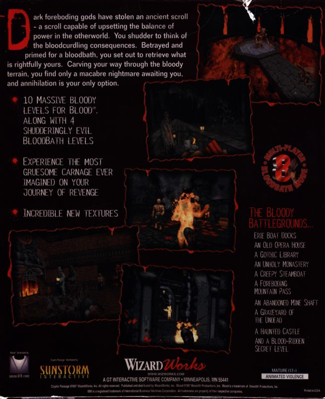 Cryptic Passage For Blood — box-2D-back (US)