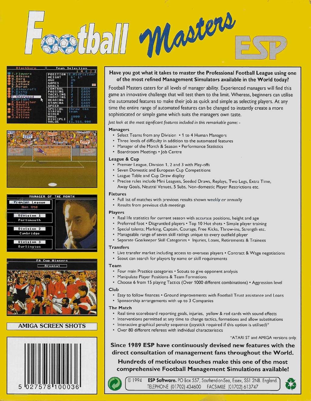 Football Masters 96-97 — box-2D-back (EU)