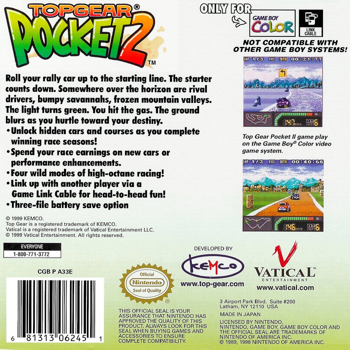 Top Gear Rally 2 — box-2D-back (US)