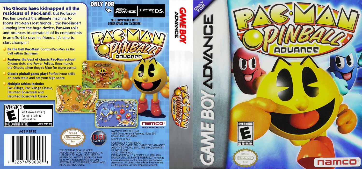 Pac-Man Pinball Advance — box-texture (US)