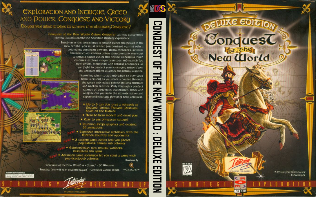 Conquest Of The New World Deluxe — box-texture (US)