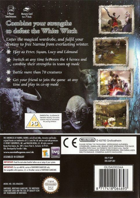 Chroniken von Narnia, Die - Der Koenig von Narnia — box-2D-back (EU)