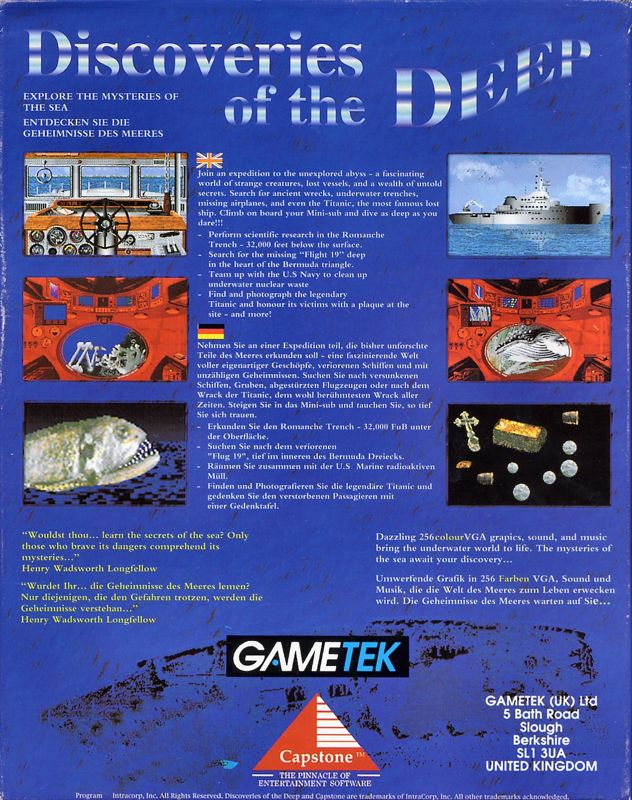Discoveries Of The Deep — box-2D-back (EU)