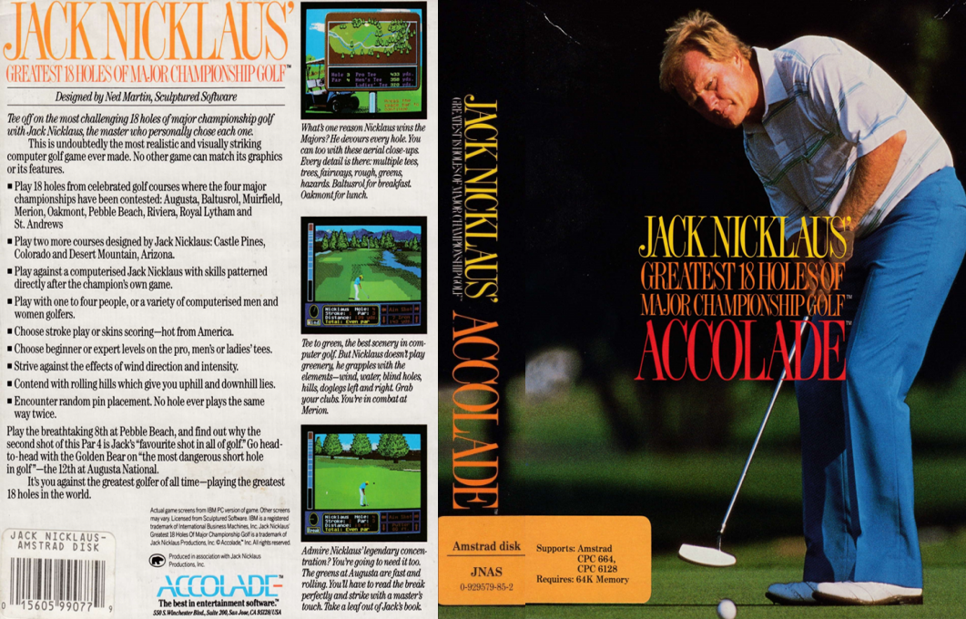 Jack Nicklaus' Greatest 18 Holes Of Major Championship Golf — box-texture (EU)