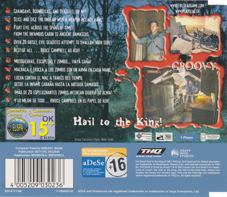 Evil Dead - Hail to the King — box-2D-back (EU)