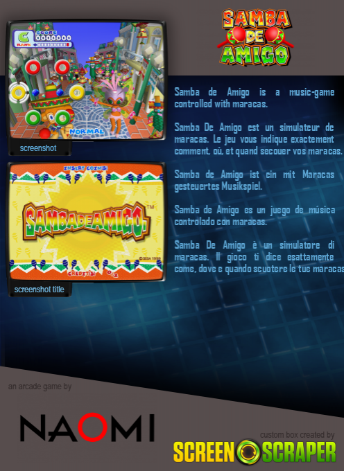 Samba de Amigo — box-2D-back (SS)