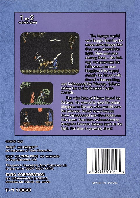 Cadash — box-2D-back (US)