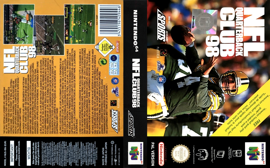 NFL Quarterback Club 98 — box-texture (EU)