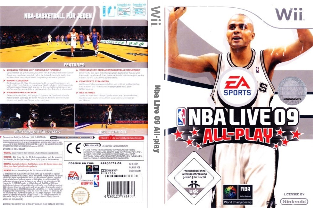 NBA Live 09 - All-Play — box-texture (DE)