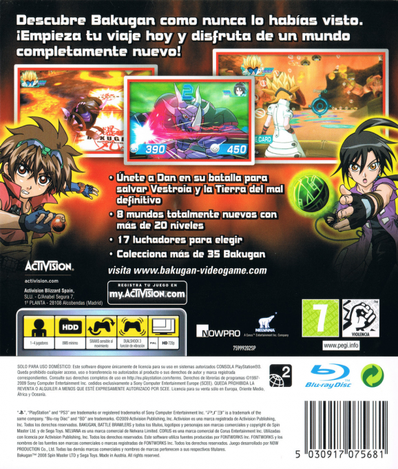 Bakugan - Battle Brawlers — box-2D-back (SP)