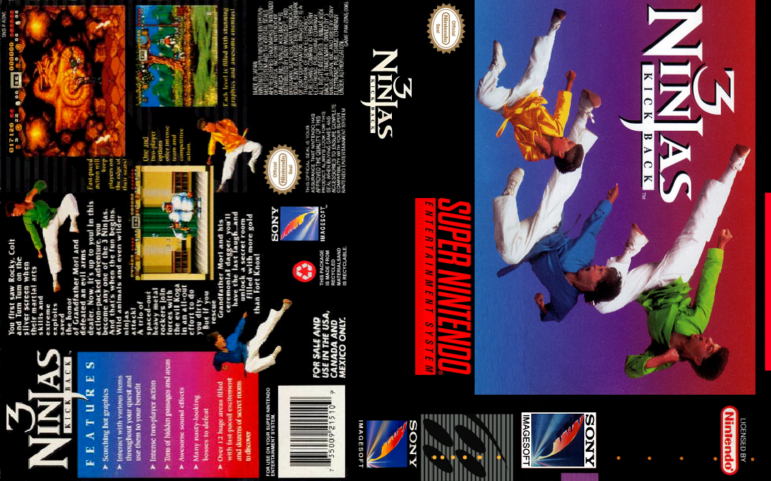 3 Ninjas Kick Back — box-texture (US)