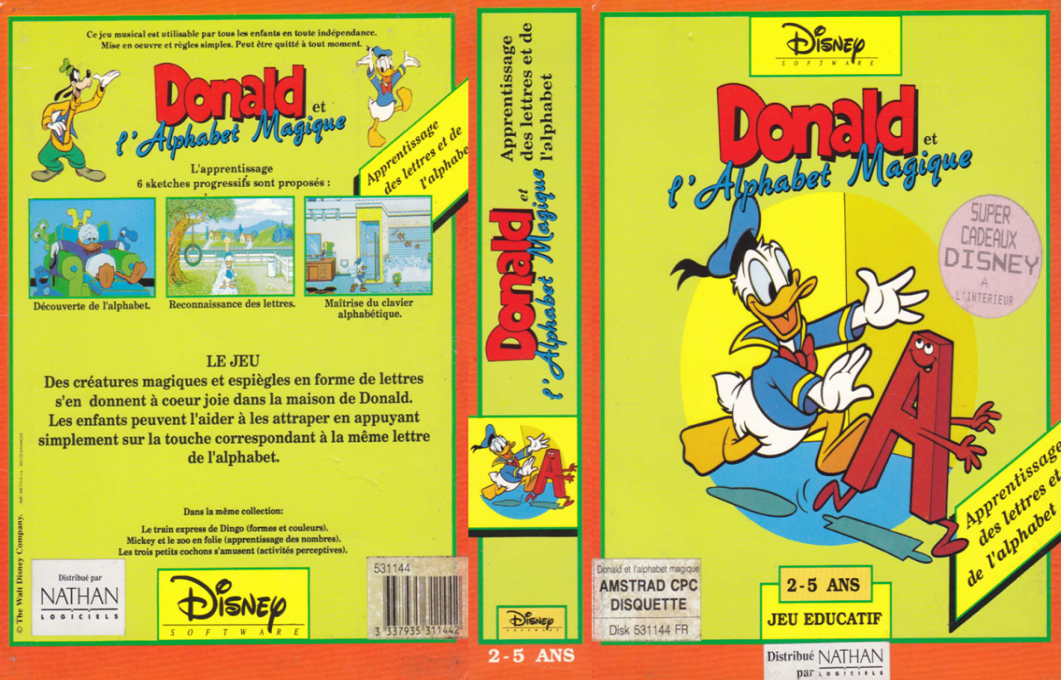 Donald's Alphabet Chase — box-texture (FR)