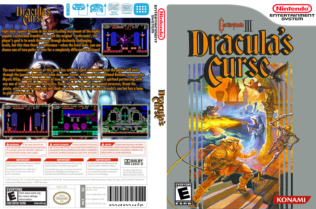 Castlevania 3: Dracula's Curse — box-texture (US)
