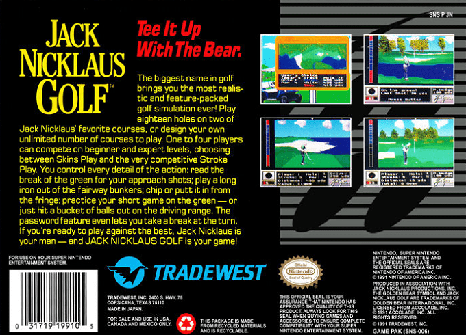 Jack Nicklaus Golf — box-2D-back (US)