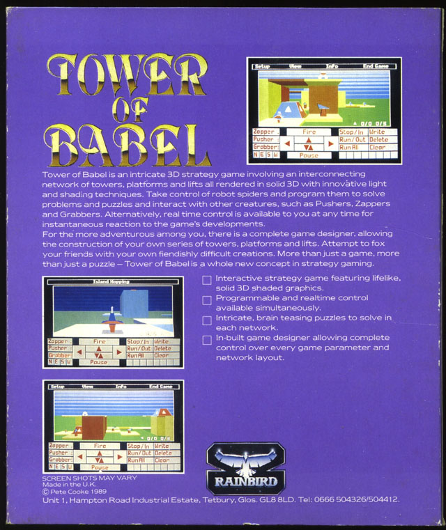 Tower of Babel — box-2D-back (EU)