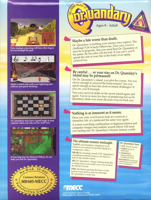 Secret Island Of Dr. Quandary, The — box-2D-back (US)