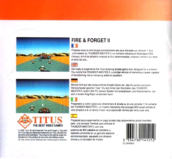 Fire And Forget 2 — box-2D-back (EU)