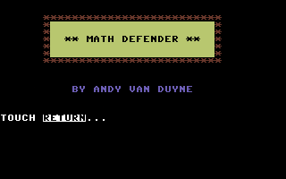 Math Defender — sstitle (WOR)