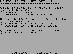 Manic Miner - Jet Set Willy — sstitle (WOR)