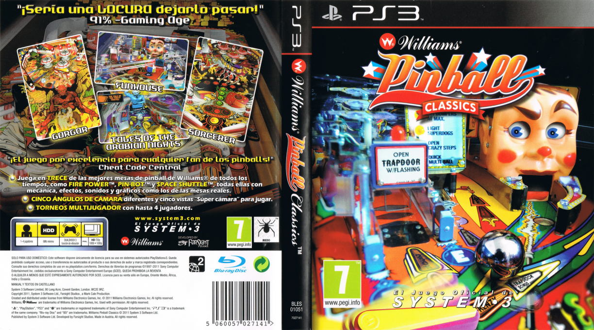 Williams Pinball Classics — box-texture (SP)