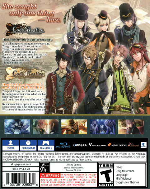 Code - Realize - Bouquet of Rainbows — box-2D-back (US)